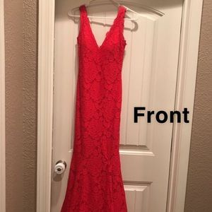 Bright red size 2 prom dress